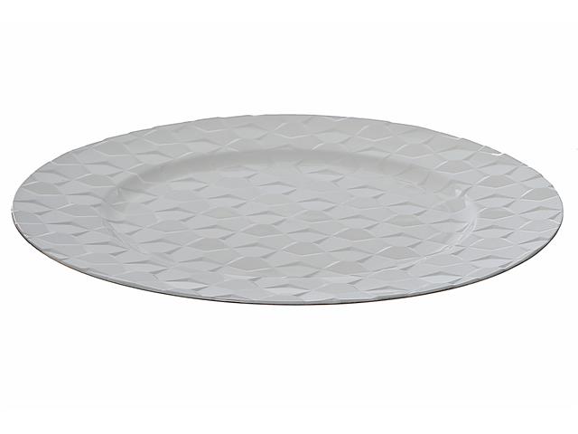 CHARGER PLATE (PENTAGON) (WHITE) (13")